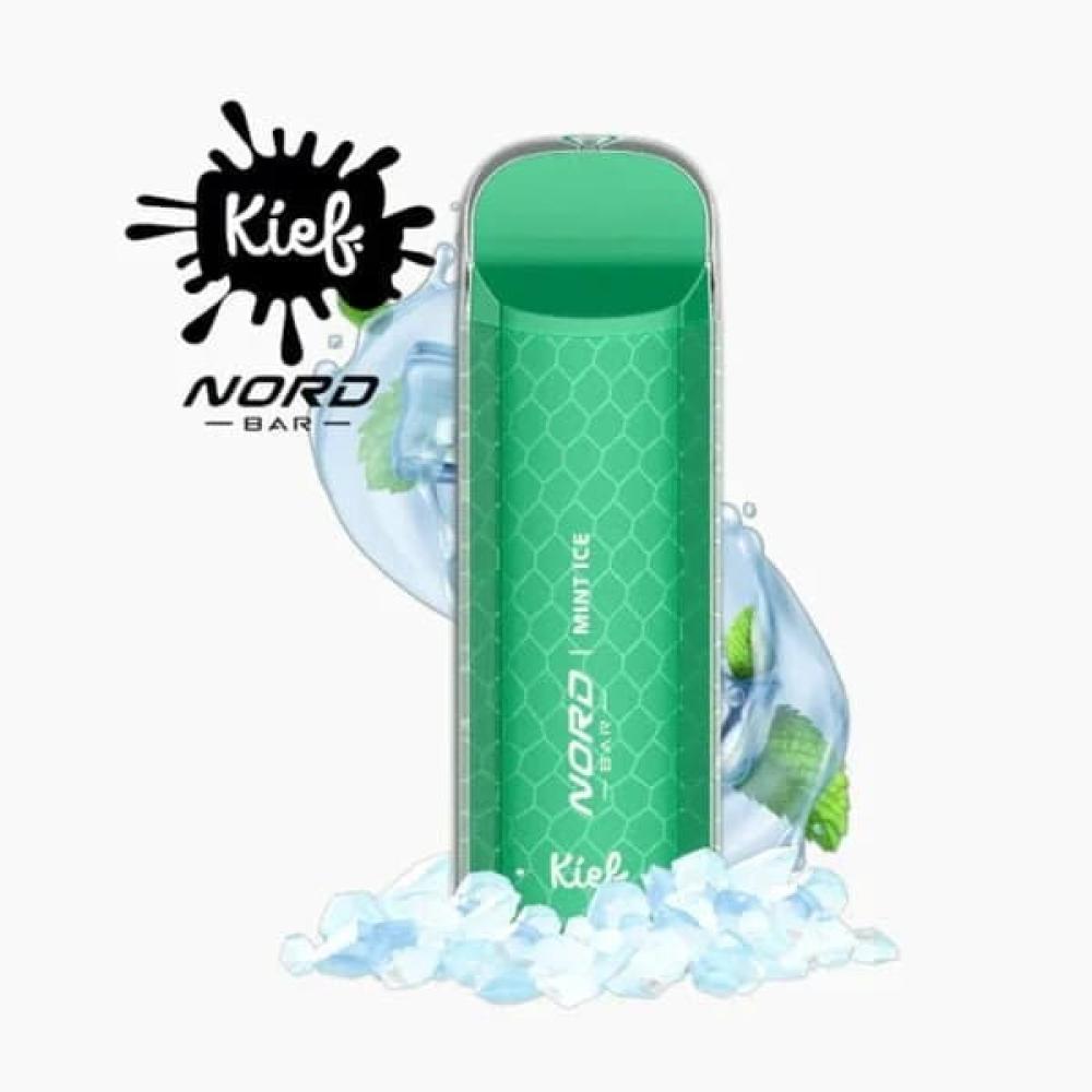 پاد یک بار مصرف شارژی ۴۰۰۰ پاف برند نورد بار با طعم یخ نعنا - pod 4000 puffs mint ice rechargable