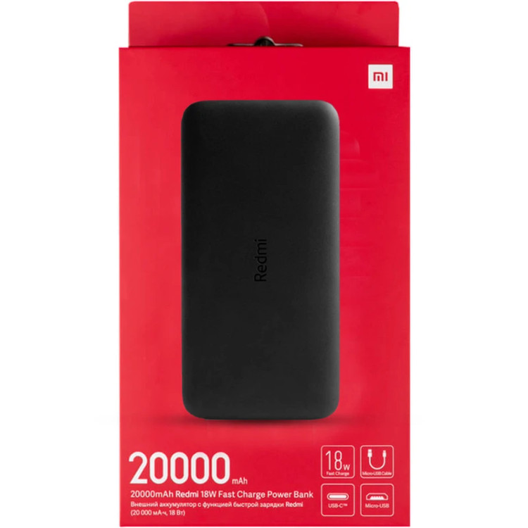 پاوربانک شیائومی مدل Redmi global ظرفیت 20000 میلی آمپرساعت با گارانتی ۶ ماهه شرکتی