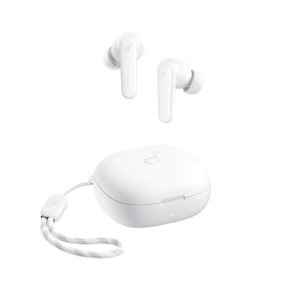 هدفون بلوتوثی انکر مدل SoundCore R50i A3949 با نویز کنسلینگ میکروفون، درگاه شارژ USB Type-C، دارای فناوری AI-Enhanced Calls برای کاهش نویز و بهبود مکالمات، مقاوم در برابر رطوبت و عرق
