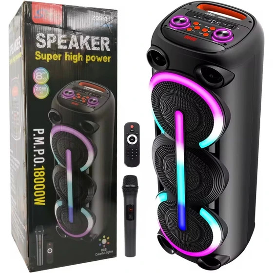 اسپیکر پارتی باکس بلوتوثی Sing-e مدل ZQS-۸۳۱۳ با نور RGB و میکروفون وایرلس حرفه ای